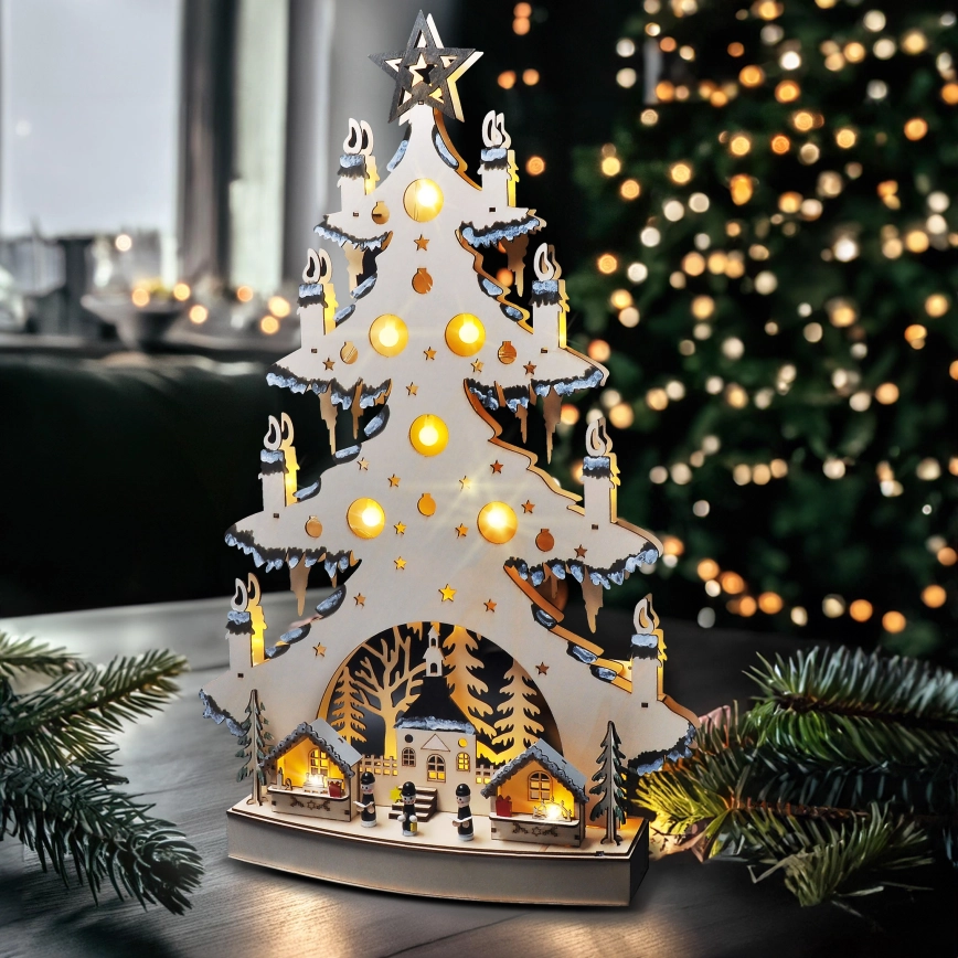 LED Kerstversiering LED/2xAA/warm wit boom