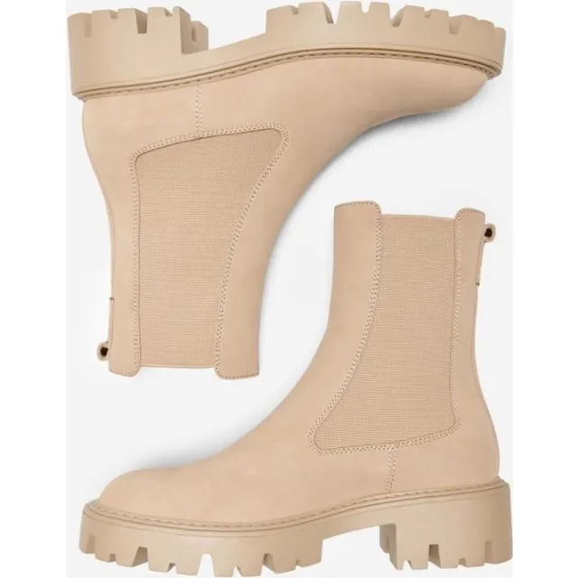 Only Onlbetty-9 pu nubuck warm lined bo zand