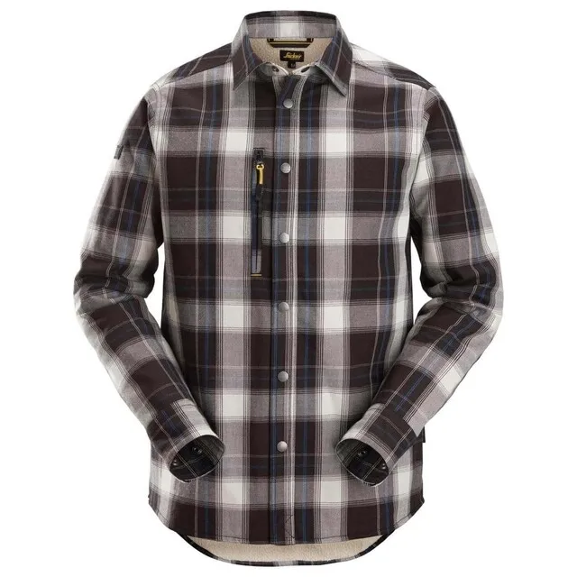 Snickers Allroundwork Shirt 8522 Zwart - Khaki (0410) Maat XL