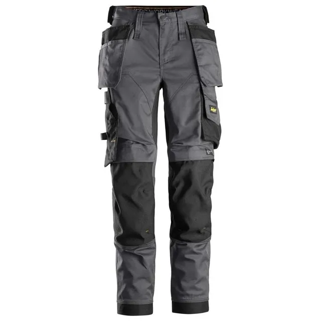 Snickers Stretchbroek  6247 Staalgrijs - Zwart (5804) Maat 042