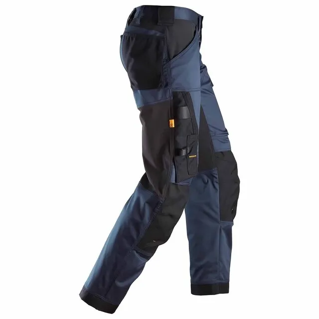 Snickers Werkbroek+ 6351 Donker Blauw - Zwart (9504) Maat 124