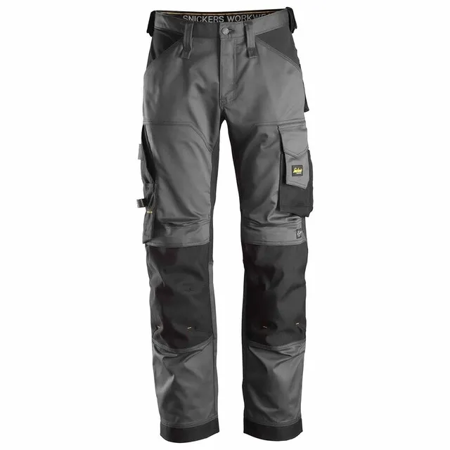 Snickers Werkbroek+ 6351 Staal Grijs - Zwart (5804) Maat 044