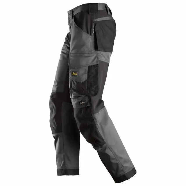 Snickers Werkbroek+ 6351 Staal Grijs - Zwart (5804) Maat 112