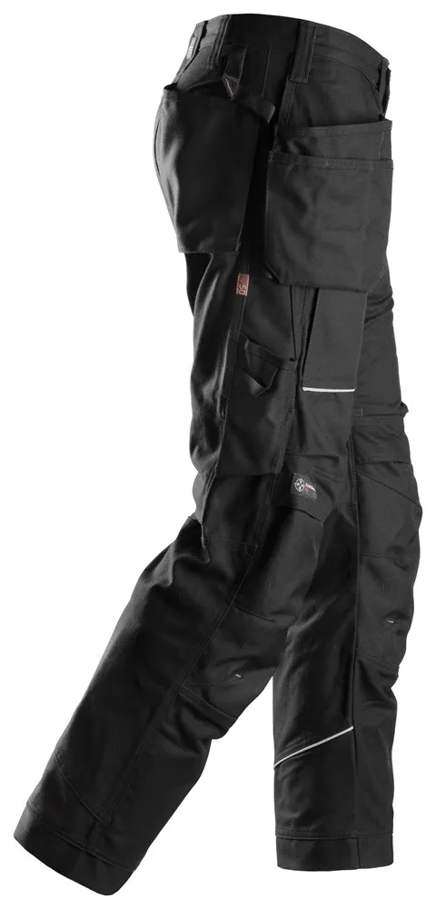 SNICKERS WERKBROEK RUFFWORK ZWART MET HOLSTERZAKKEN KATOEN 6215 MAAT 50