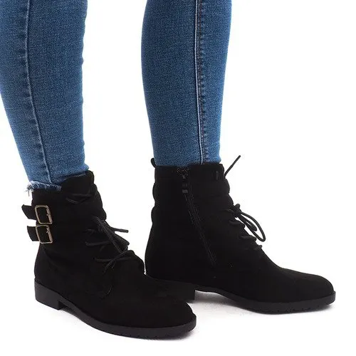 Warm Booties Jodhpur laarzen H7187 Zwart
